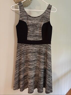 Xhilaration Gray Space-Dye Dress with Black Trim